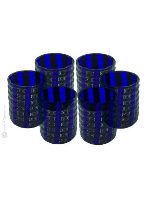 MURRINE LIQUEUR Ensemble de 6 verres à shot en verre de Murano Fabriqué en Italie