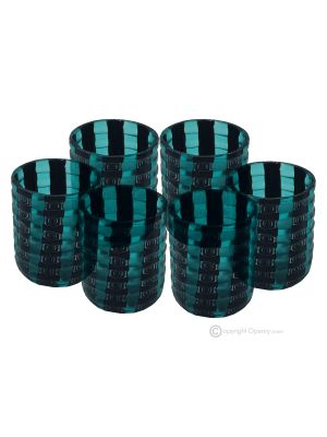 MURRINE LIQUEUR Ensemble de 6 verres à shot en verre de Murano Fabriqué en Italie