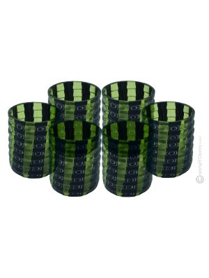 MURRINE LIQUEUR Ensemble de 6 verres à shot en verre de Murano Fabriqué en Italie