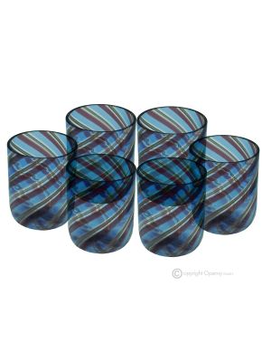 FILIGREE LIQUEUR Ensemble de 6 verres à shot en verre de Murano Fabriqué en Italie