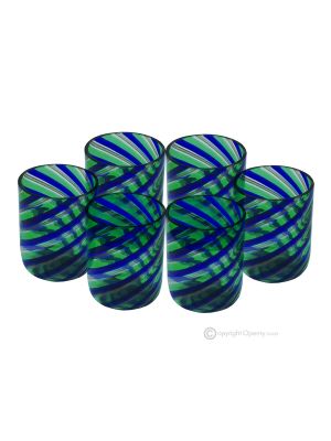 FILIGREE LIQUEUR Ensemble de 6 verres à shot en verre de Murano Fabriqué en Italie