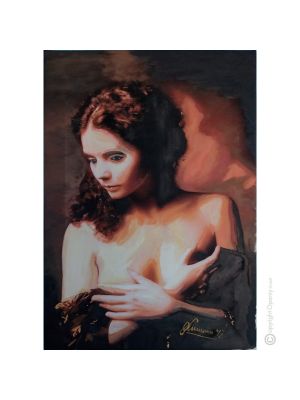 EMBARRASSEMENT Peinture sur toile de Massimo Scarpa avec technique à l'encaustique