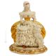 DAME AVEC CHIEN Statuette figurine en porcelaine de Capodimonte faite à la main en Italie