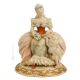DAME AVEC CHIEN Statuette figurine en porcelaine de Capodimonte faite à la main en Italie