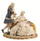 DAME ET GALLANTE Statuette figurine en porcelaine de Capodimonte faite à la main en Italie