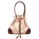 LUCREZIA PREZIOSA Shopper sac à bandoulière pour femme fabriqué à la main en cuir véritable daim imprimé à la main avec des roses en relief brossées à l'or