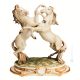 PAIRE DE CHEVAUX Figurine en porcelaine de Capodimonte, artisanat Made in Italy