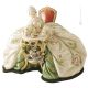 GENTLEWOMAN AVEC LIVRE Statuette figurine en porcelaine de Capodimonte faite à la main en Italie