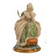 DAME AVEC MIROIR Statue figurine Capodimonte porcelaine faite à la main en Italie