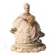 DAME AUX FLEURS Statuette figurine en porcelaine de Capodimonte faite à la main en Italie