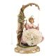 THE SWING Statue Figurine en porcelaine de Capodimonte faite à la main en Italie