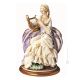 DAME À LA LYRE Statuette figurine en porcelaine de Capodimonte faite à la main en Italie