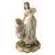 DAME AVEC PARAPLUIE Statuette figurine en porcelaine de Capodimonte faite à la main en Italie