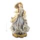 DAME AVEC CHÂLE Statuette figurine en porcelaine de Capodimonte faite à la main en Italie