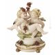 CHERUBONS AUX RAISINS Statuette figurine en porcelaine de Capodimonte faite à la main en Italie