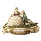 YOUNG LOVERS Statuette figurine en porcelaine de Capodimonte faite à la main en Italie