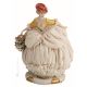 DAME AVEC DENTELLE Statuette figurine en porcelaine de Capodimonte faite à la main en Italie