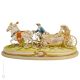 LE CARRIAGE Statuette figurine en porcelaine Capodimonte faite à la main en Italie