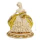 DAME AUX FLEURS Statuette figurine en porcelaine de Capodimonte faite à la main en Italie