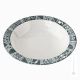 Assiette centrale GÉOMÉTRIQUE en céramique artistique piémontaise réalisée et décorée à la main authentique Made in Italy gris