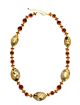 FLORENCE Collier Collier Authentique Verre de Murano 24kt Feuille d'Or Murrine Filigrane