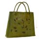FOGLIE Sac bandoulière shopper pour femme en cuir véritable fabriqué à la main avec feuilles en relief
