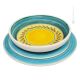 TAORMINA Collection Set Plats de Service Vaisselle en Céramique Faite à la Main Fabriqué en Italie Sicile