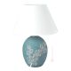 ORCHIDEA Lampe de table abat-jour artistique en céramique piémontaise faite à la main et décorée authentique Made in Italy bleu