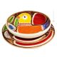 Collection SIRACUSA Ensemble de plats en céramique, vaisselle, fait main, fabriqué en Italie, Sicile