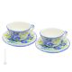 FIORACCIO TASSES set tasses à thé cappucino avec soucoupe Castelli céramique fait main authentique Abruzzes Made in Italy