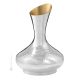 Carafe à décanter pour vin et eau, plaqué or spécial, argent martelé à la main, fabriqué en Italie * 0,5 l