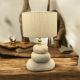 LAMPE en Pierre de Marbre, abat-jour en pierre naturelle authentique, design moderne, fait main.
