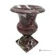 VASE Médicis en marbre rouge Levanto, pierre naturelle, fait main, design élégant.
