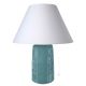 Lampe de table GÉOMÉTRIQUE abat-jour artistique en céramique piémontaise faite à la main et décorée authentique Made in Italy bleu