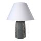 Lampe de table GÉOMÉTRIQUE abat-jour artistique en céramique piémontaise faite à la main et décorée authentique Made in Italy gris