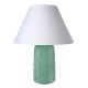 Lampe de table GÉOMÉTRIQUE abat-jour artistique en céramique piémontaise faite à la main et décorée authentique Made in Italy vert