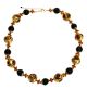 NIZZA Colliers Collier Verre de Murano Feuille d'Or 24 Carats Artisanat de Venise