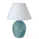 ORCHIDEA Lampe de table abat-jour artistique en céramique piémontaise faite à la main et décorée authentique Made in Italy bleu