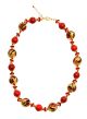 NIZZA Colliers Collier Verre de Murano Feuille d'Or 24 Carats Artisanat de Venise