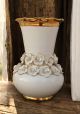 VASE en céramique artistique de style baroque avec détails en or 24 carats Fabriqué en Italie