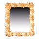 MIROIR CRISTAL ET ROSE Miroir décoratif artistique en céramique de style baroque avec détails en or 24 carats Fabriqué en Italie