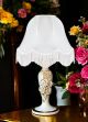 Lampe de table artistique en céramique de style baroque, détail en or 24 carats, fabriquée en Italie