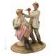 COIFFEUR Figurine en porcelaine de Capodimonte faite à la main Fabriqué en Italie