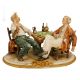 POKER GAME Figurine en porcelaine de Capodimonte faite à la main Fabriqué en Italie