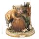 LA SOURIS DANS LE BARIL Figurine en porcelaine de Capodimonte faite à la main Fabriqué en Italie