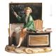 LE PROFESSEUR Figurine en porcelaine de Capodimonte faite à la main Fabriqué en Italie