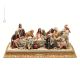 LA DERNIÈRE CÈNE Figurine en porcelaine de Capodimonte faite à la main Fabriqué en Italie