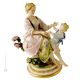 MÈRE AVEC ENFANT Figurine en porcelaine de Capodimonte faite à la main Fabriqué en Italie