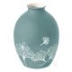 VASE GINKO Vase piémontais en céramique réalisé et décoré à la main avec un authentique motif de feuilles Made in Italy