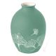 VASE GINKO Vase piémontais en céramique réalisé et décoré à la main avec un authentique motif de feuilles Made in Italy